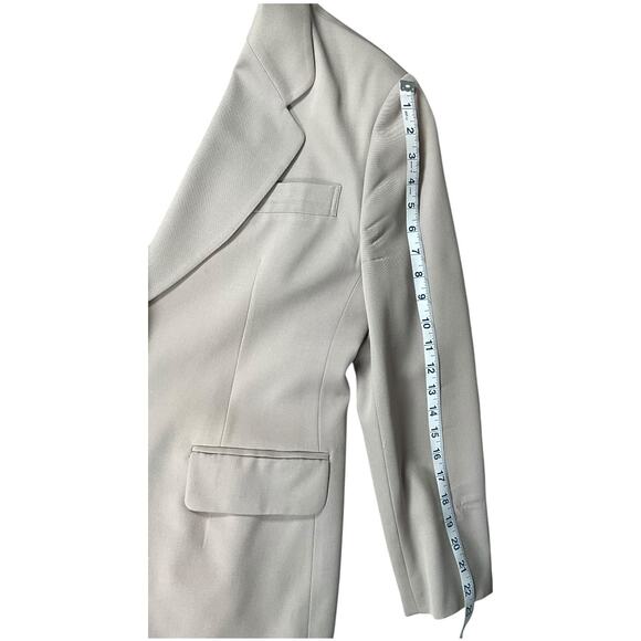 Classiques Entier 100% Pure Wool Women’s Two-Piece Pant Suit – Beige Size Small - Picture 10 of 15